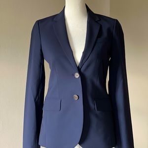 J. Crew Classic Navy Italian Wool Two Button Blazer Size 0